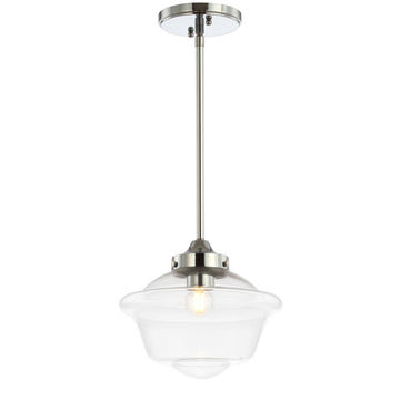 Kurtz School House Adjustable Drop Metal/Glass LED Pendant